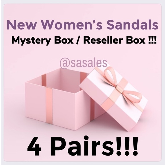New Women’s Summer Sandals Mystery Box - 4 Pairs - Picture 1 of 10